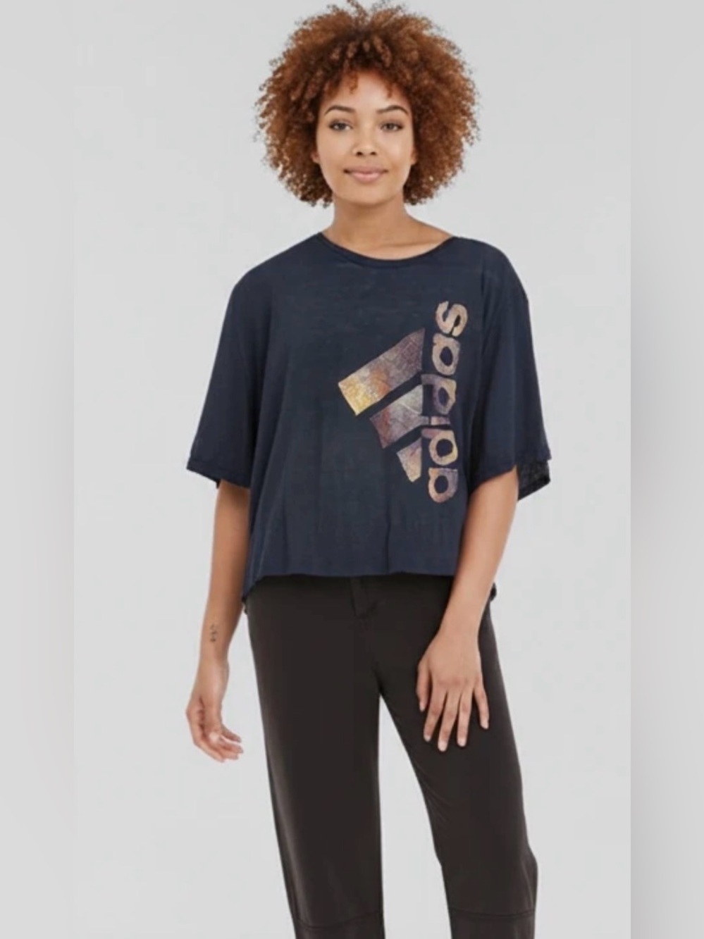 Adidas Black Tee with Subtle Logo
